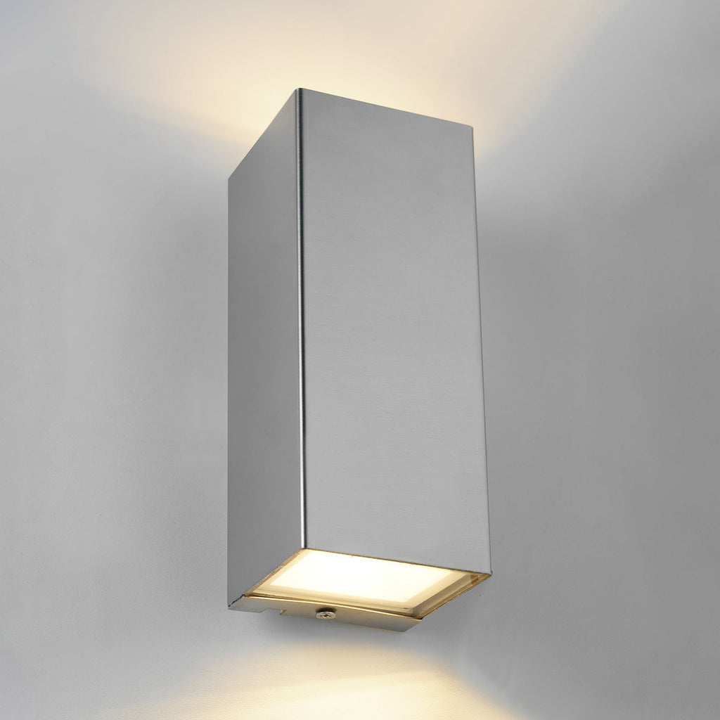 LED utevegglampe Luca opp og ned rustfritt stål IP44 bakside