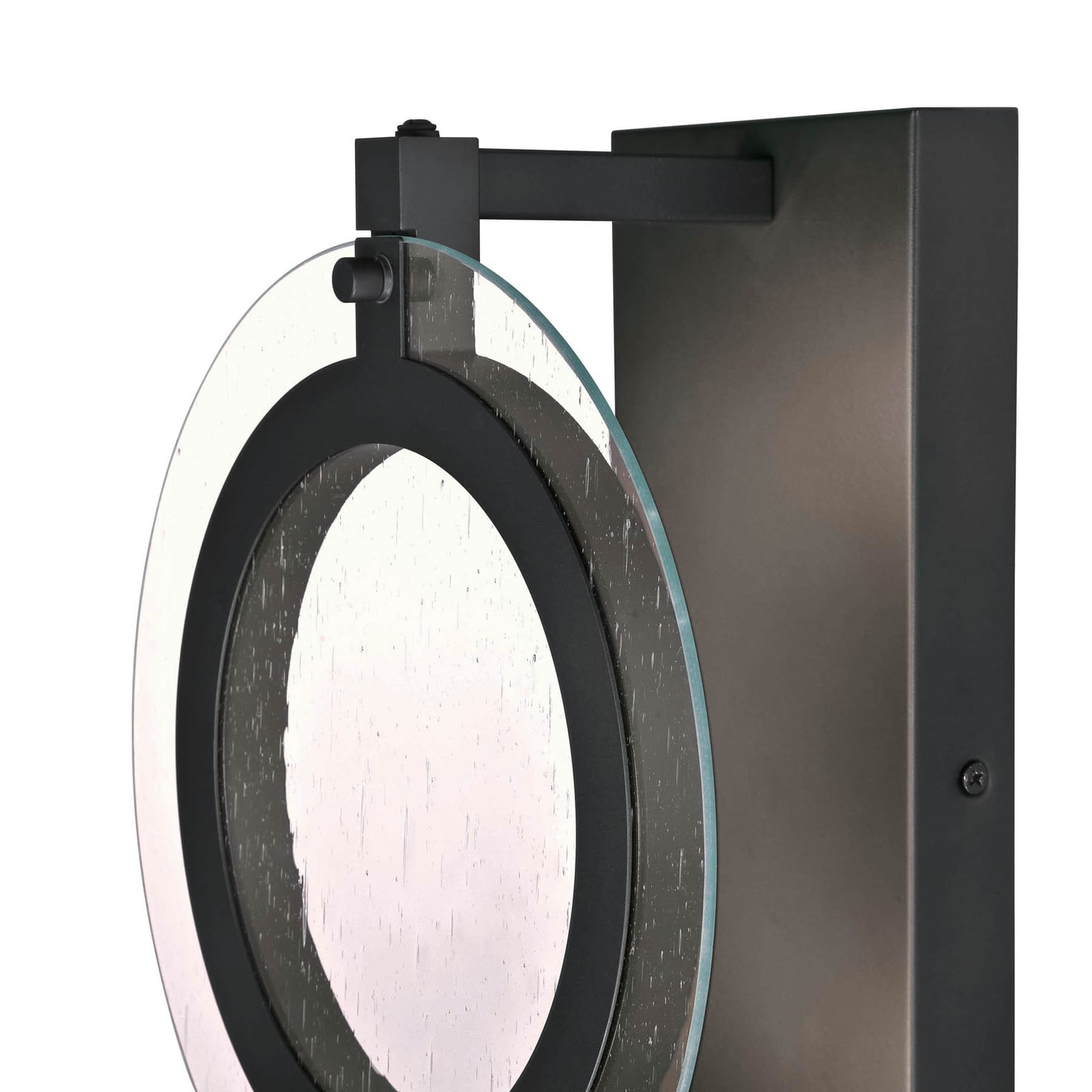 Bakside av LED utevegglampe Maddox dimbar glass svart IP44 15W