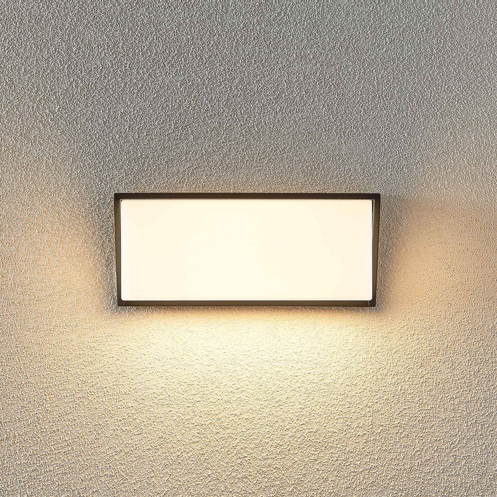 LED utevegglampe Malim antrasitt 25 cm IP65 16W lys i mørket