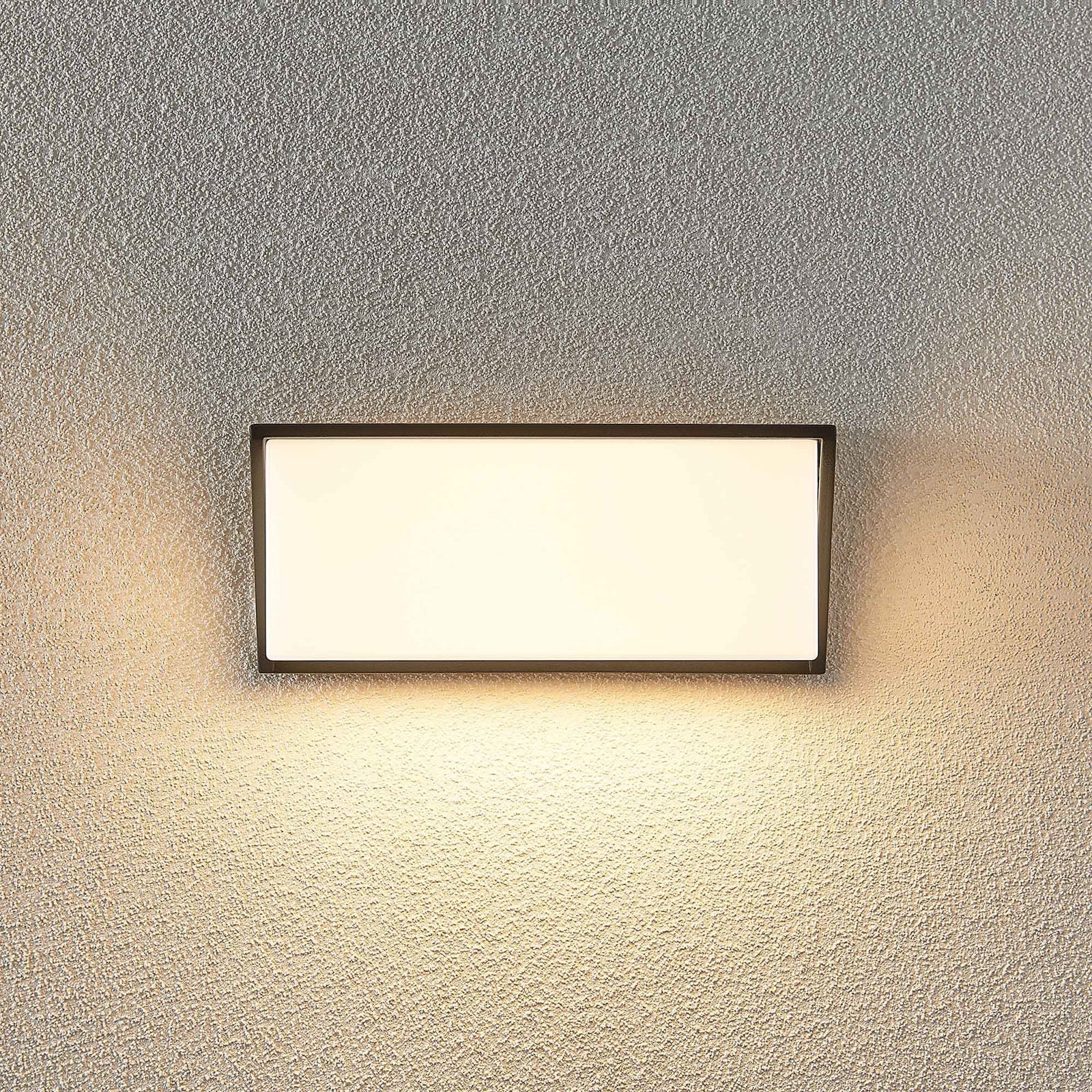 LED utevegglampe Malim antrasitt 25 cm IP65 16W lys i mørket