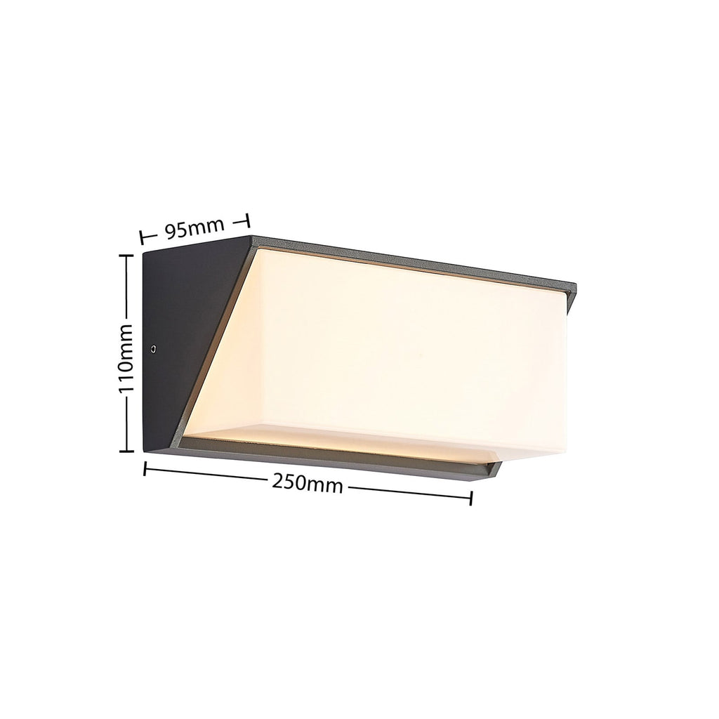 Nærbilde av LED utevegglampe Malim antrasitt 25 cm IP65 16W