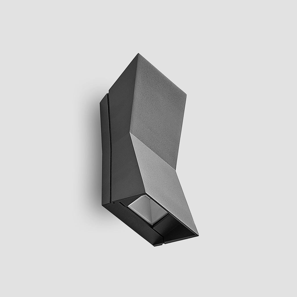 LED utevegglampe Maniela opp/ned antrasitt IP65 sideprofil