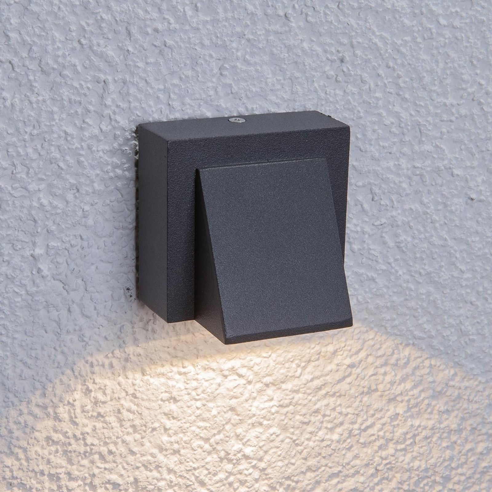 LED utevegglampe Marik grafitt aluminium bakside