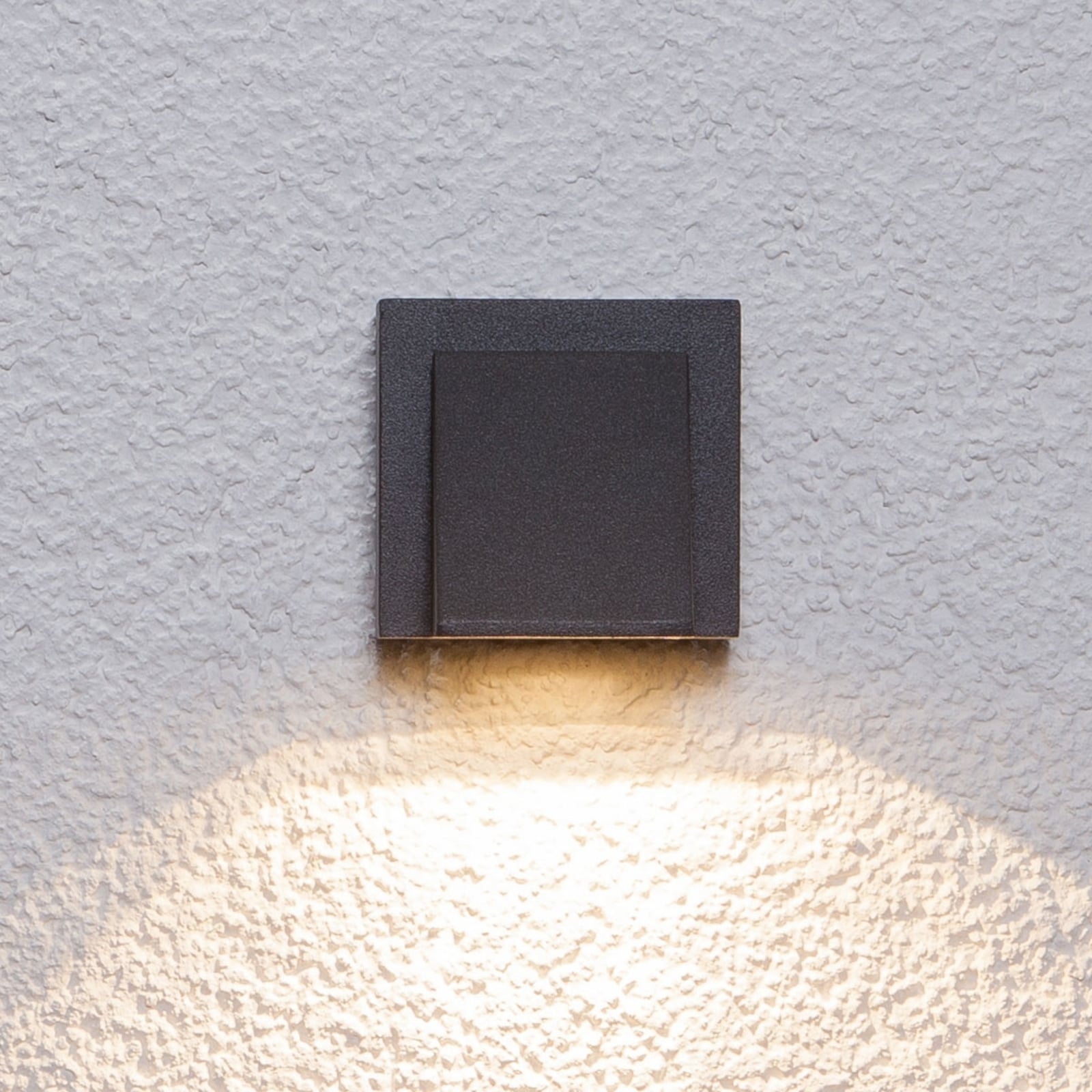 Montert LED utevegglampe Marik grafitt aluminium på vegg