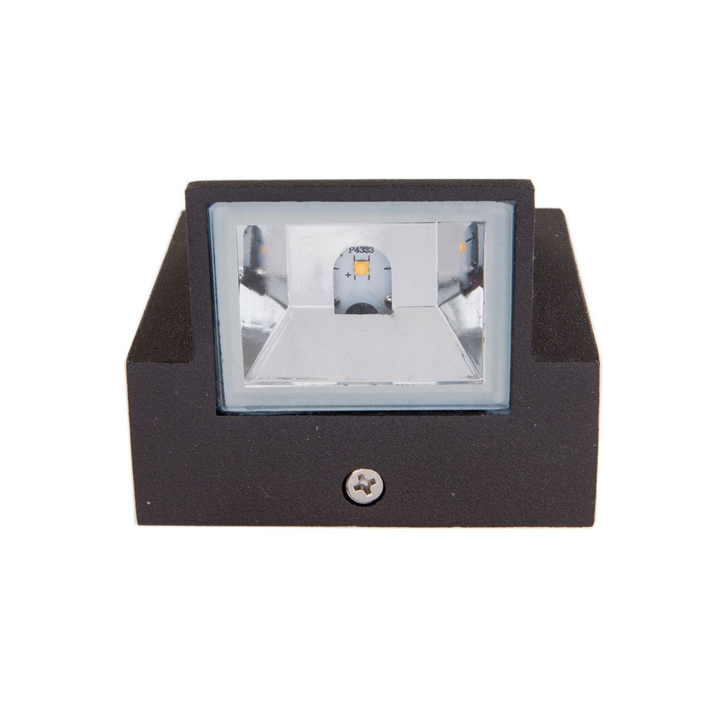 LED utevegglampe Marik grafitt aluminium sideprofil