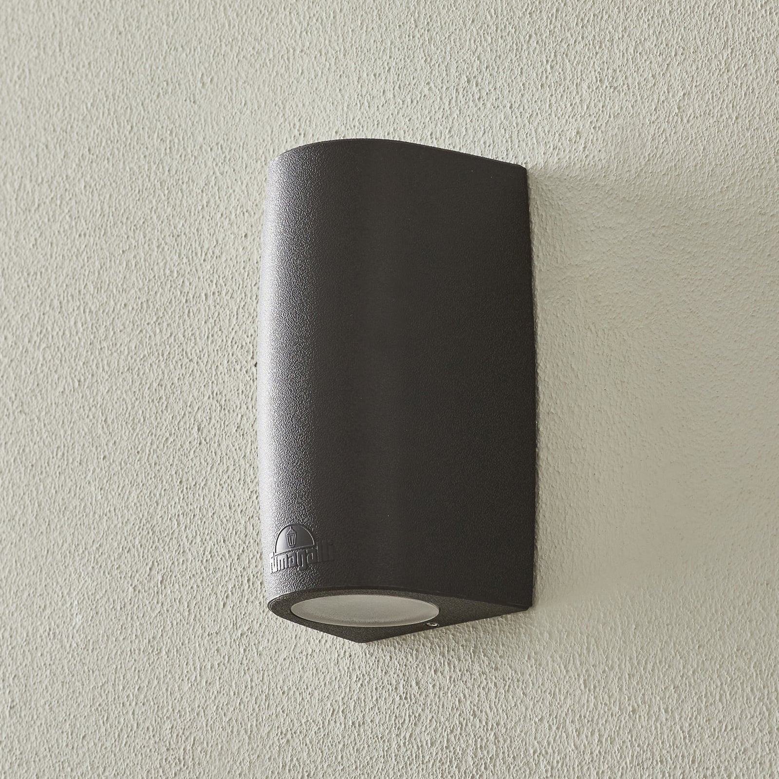 LED utevegglampe Marta opp og ned svart GU10 CCT IP55 bakside