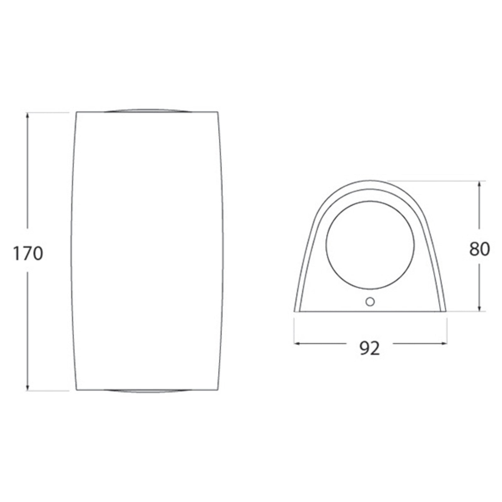 LED utevegglampe Marta opp og ned svart GU10 CCT IP55 detalj av silikonpakning