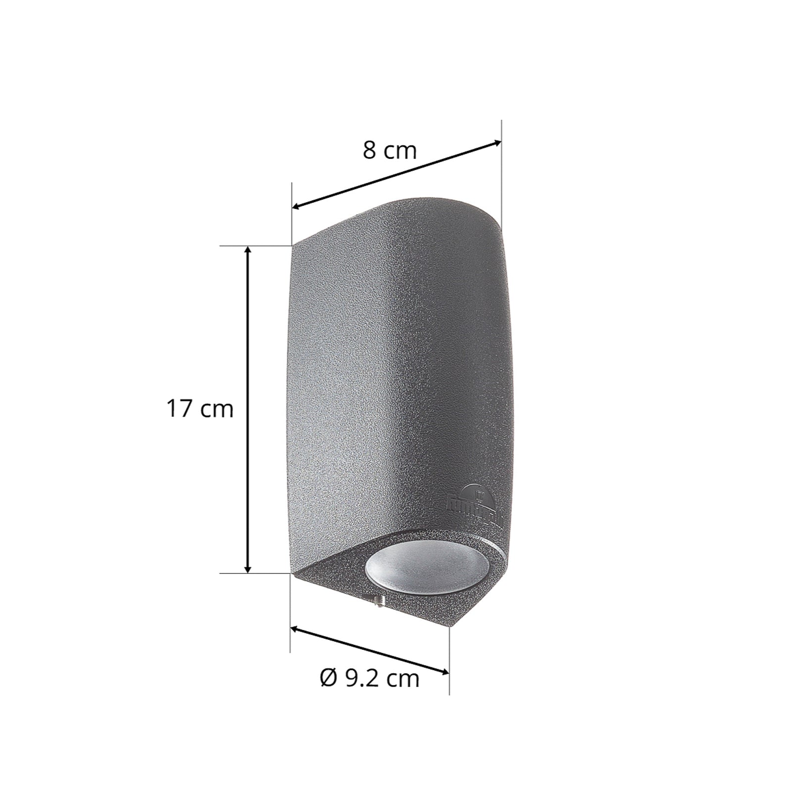 LED utevegglampe Marta opp og ned svart GU10 CCT IP55 installasjon