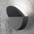 LED utevegglampe Matera rund antrasitt Ø17 cm IP54 forfra