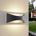 LED utevegglampe Mathea aluminium antrasitt forfra