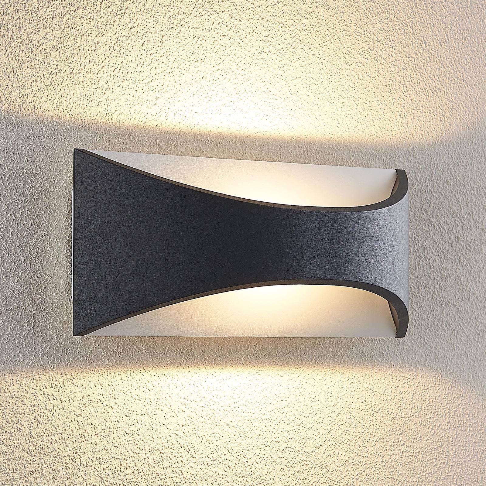 LED utevegglampe Mathea aluminium antrasitt bakside