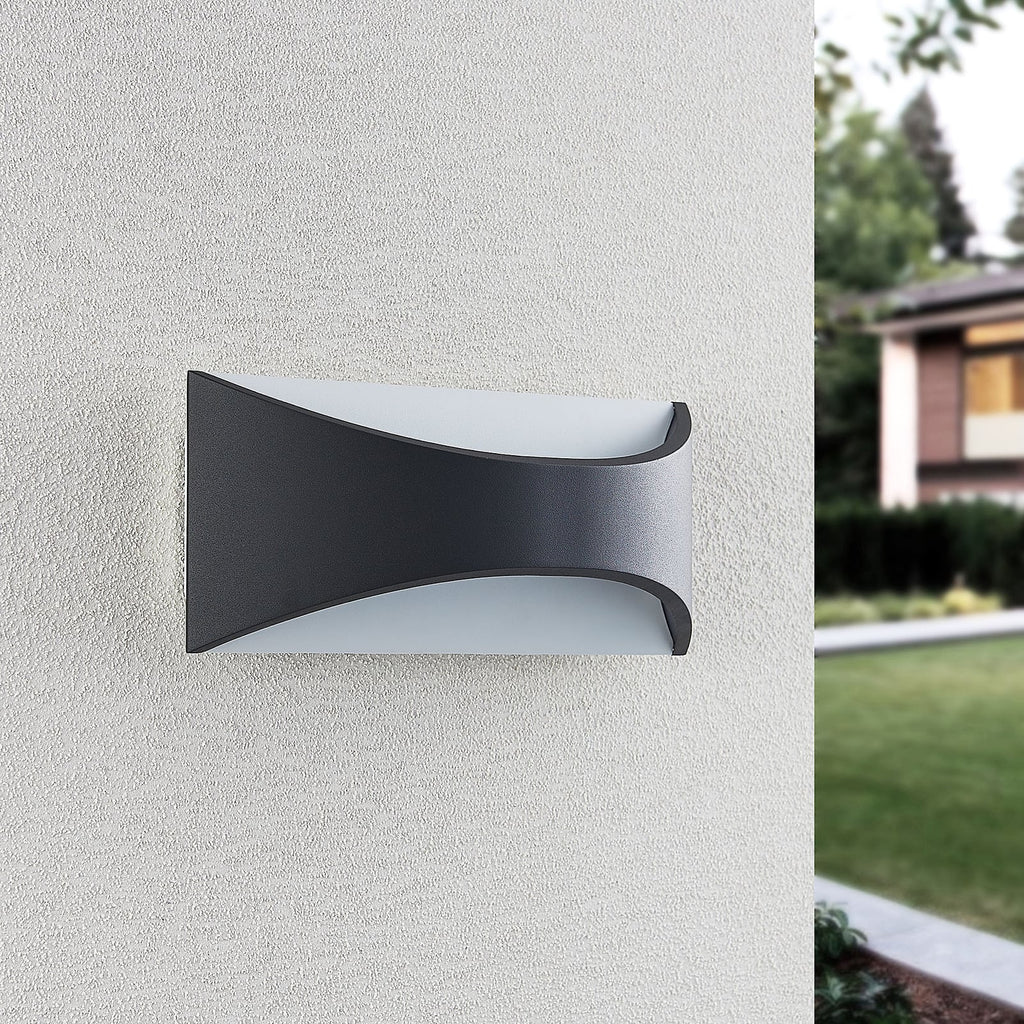LED utevegglampe Mathea aluminium antrasitt detalj