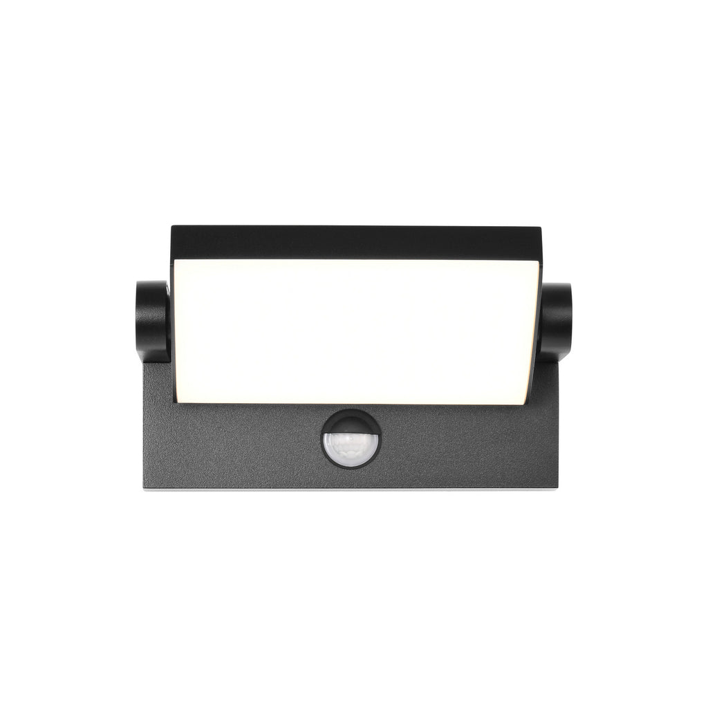 Montert LED utevegglampe med bevegelsessensor antrasitt CCT IP54