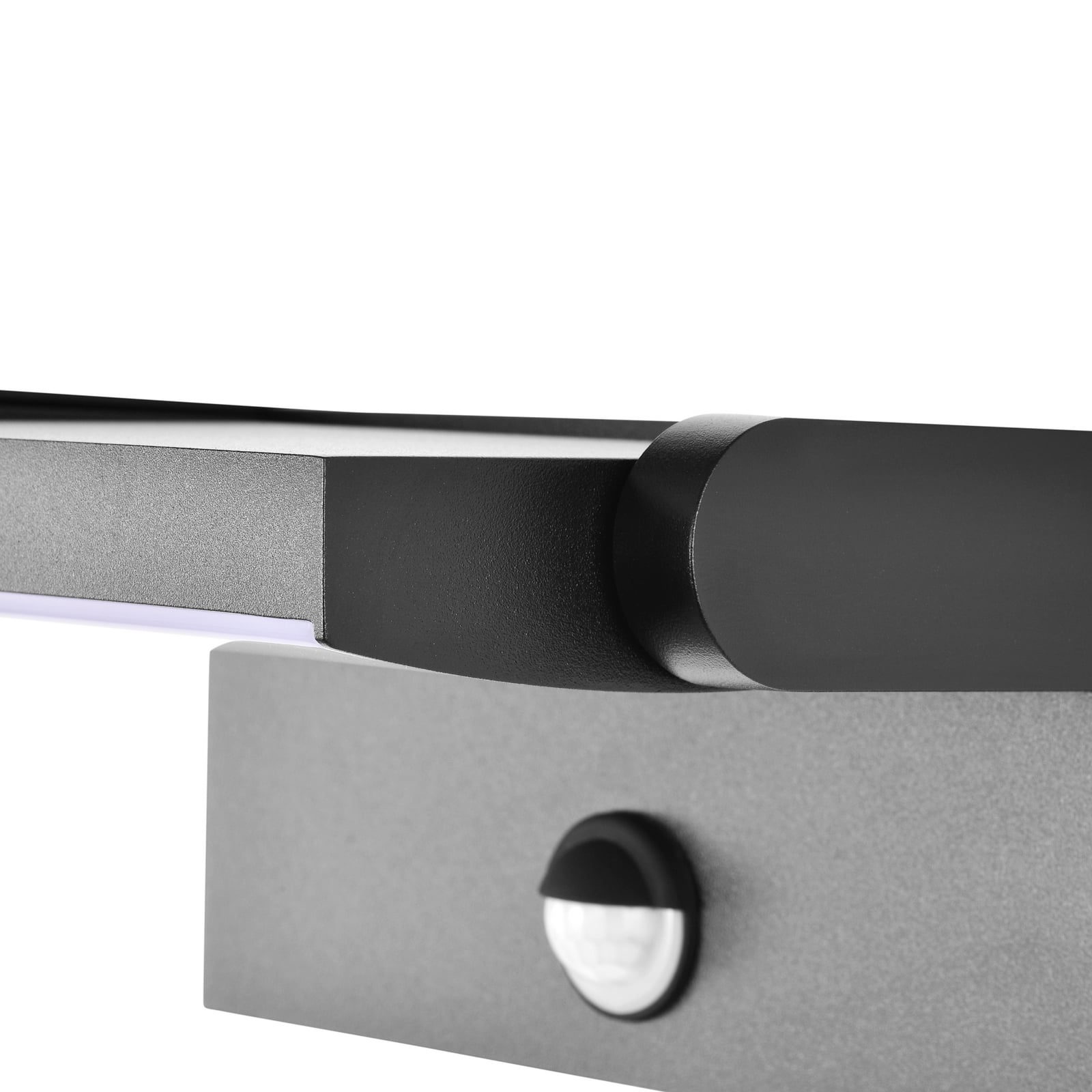 LED utevegglampe med bevegelsessensor antrasitt CCT IP54 side
