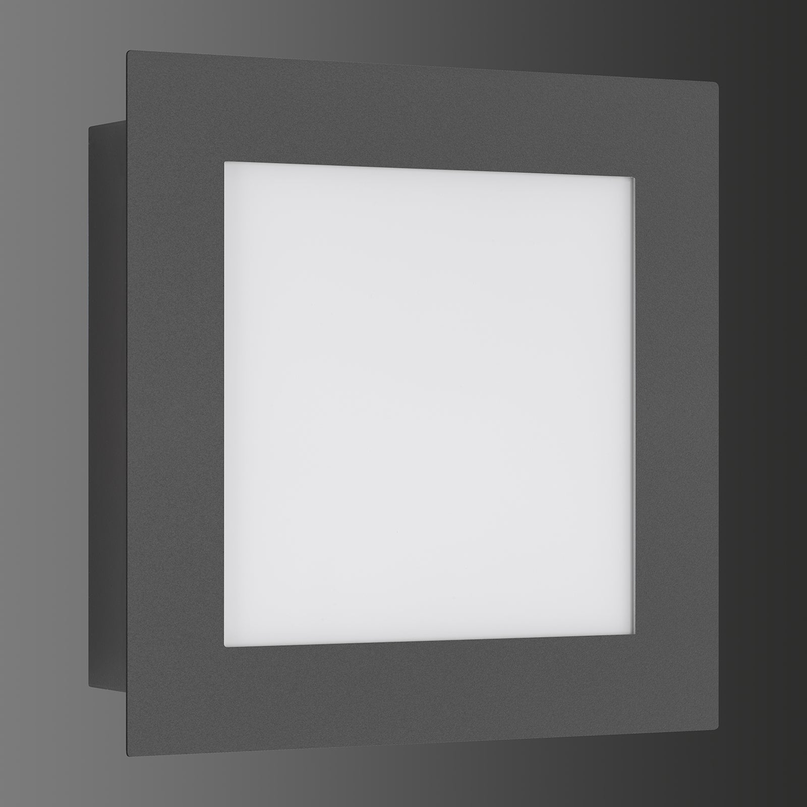 Nærbilde av bevegelsessensor på LED utevegglampe grafitt opalglass