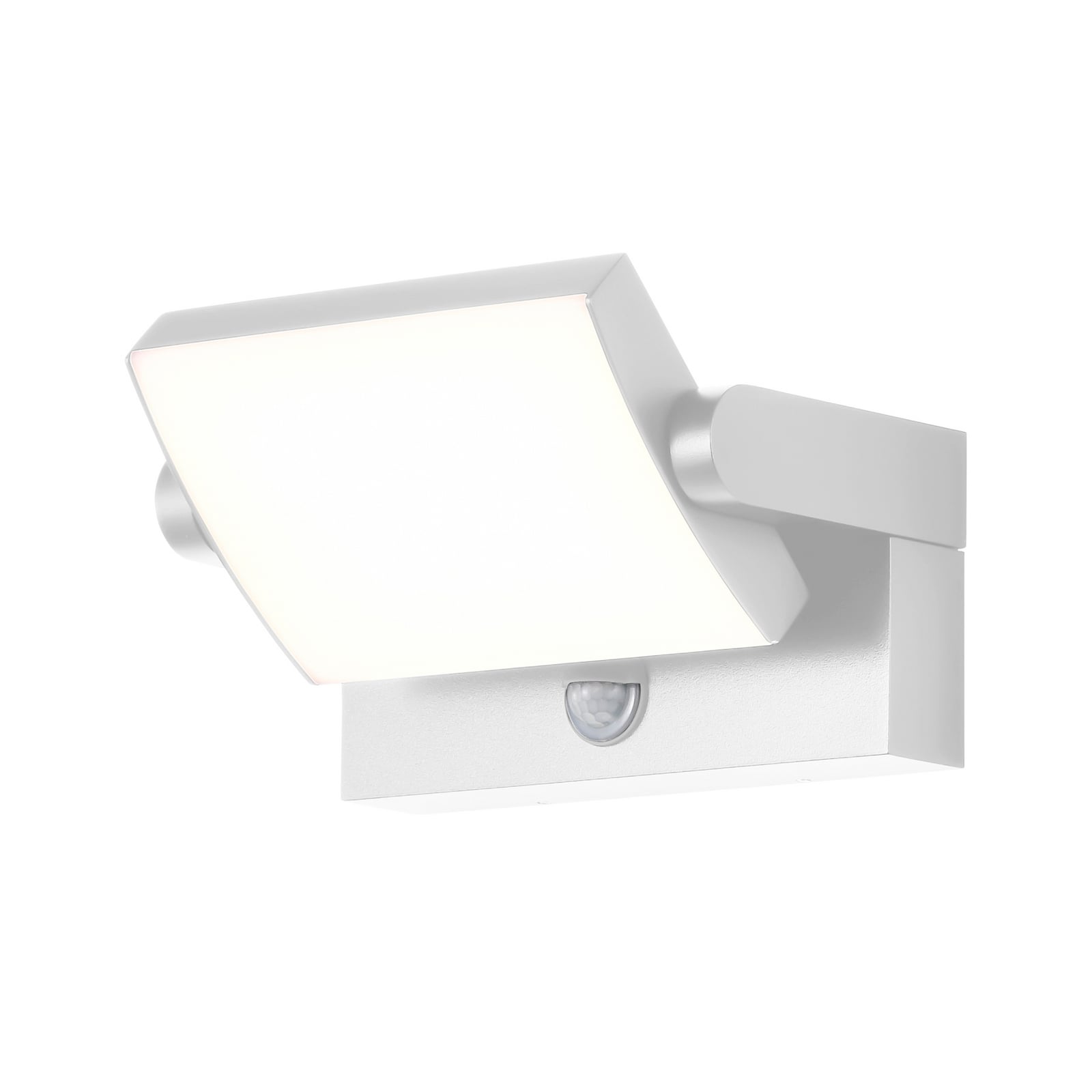 LED utevegglampe med bevegelsessensor hvit CCT 20W IP54 forfra