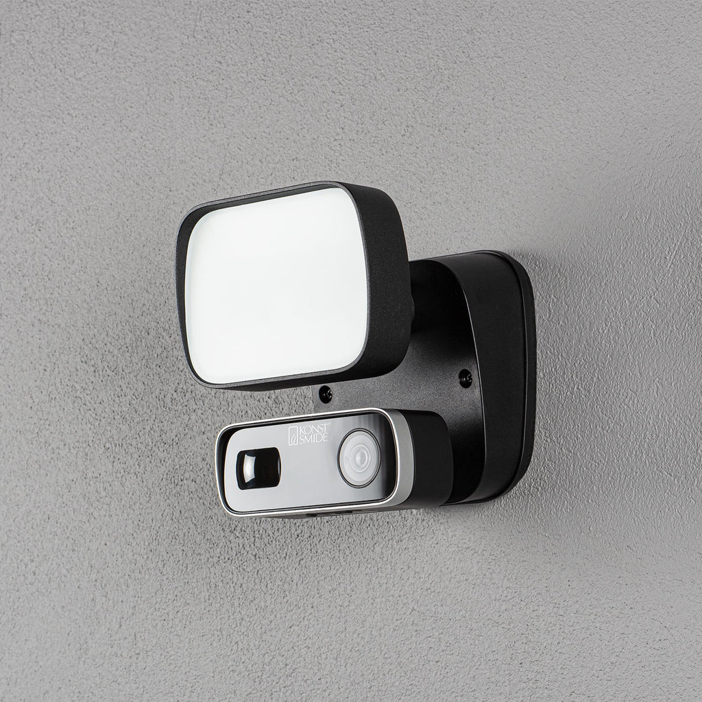 LED utevegglampe med kamera og bevegelsessensor 10W IP54 - Konstsmide forfra