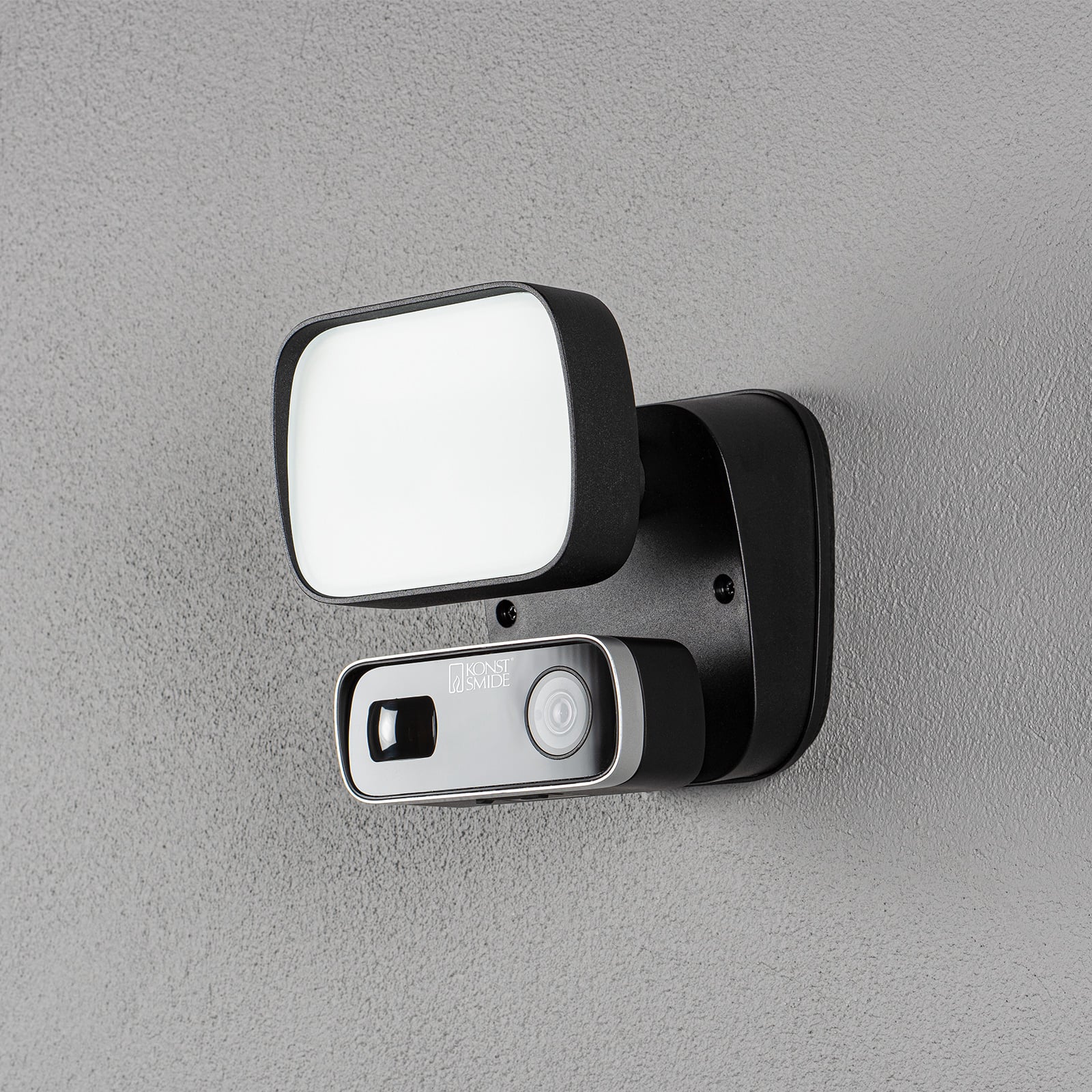 LED utevegglampe med kamera og bevegelsessensor 10W IP54 - Konstsmide forfra