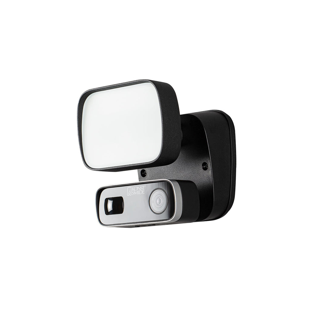 Detalj av LED utevegglampe med kamera og bevegelsessensor 10W IP54 - Konstsmide