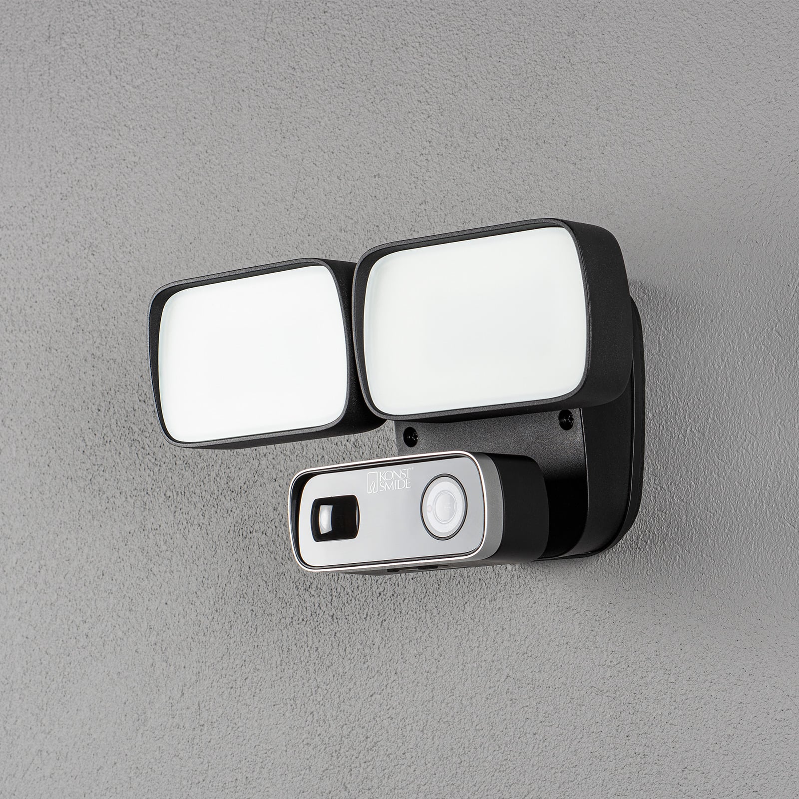 LED utevegglampe med kamera og bevegelsessensor 24W IP54 Konstsmide forfra