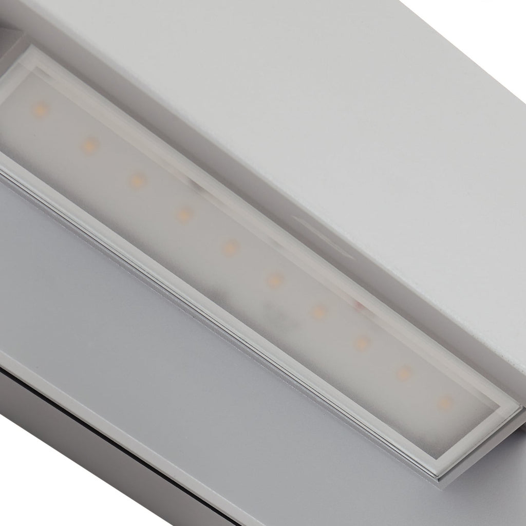LED utevegglampe Meja grå aluminium med lys