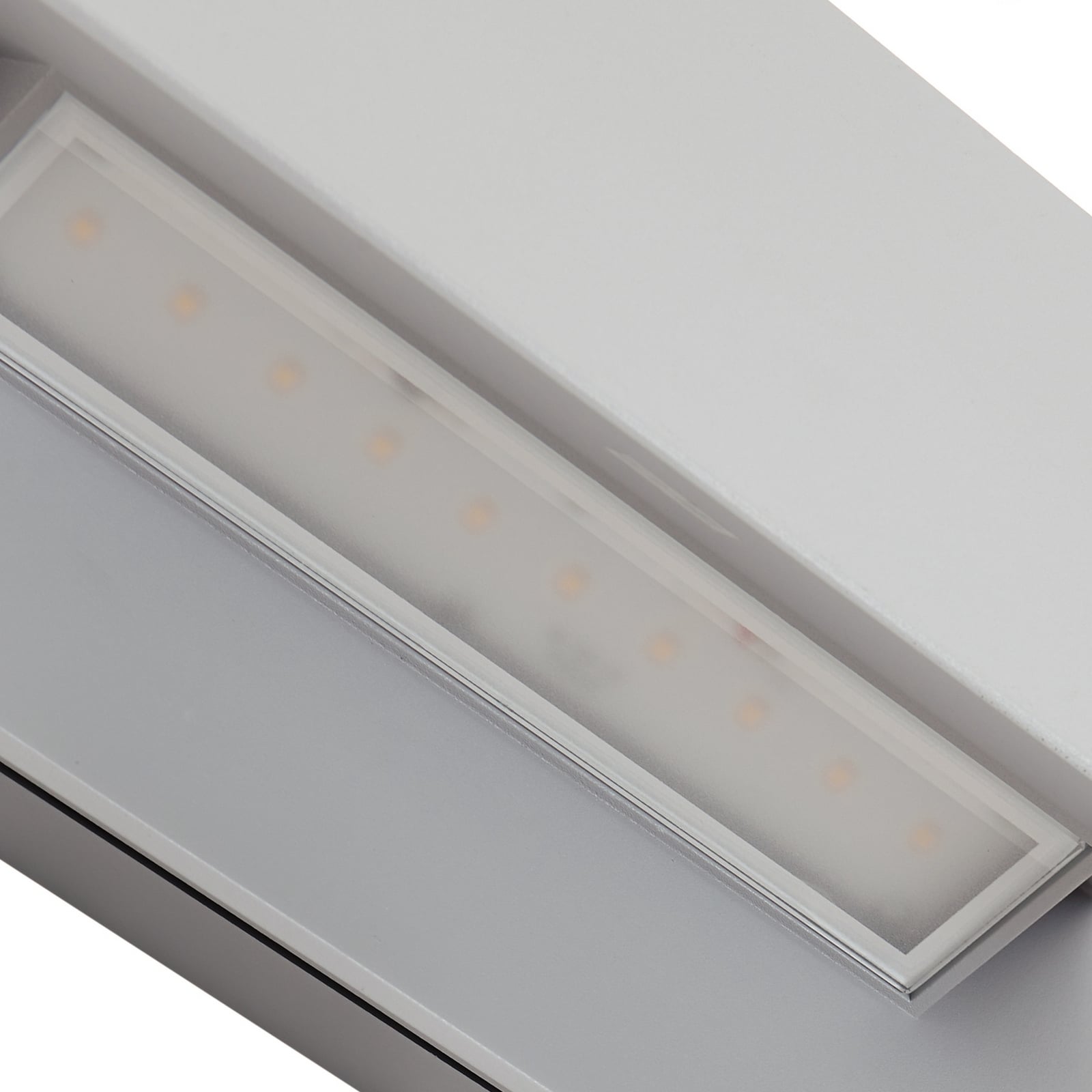LED utevegglampe Meja grå aluminium med lys