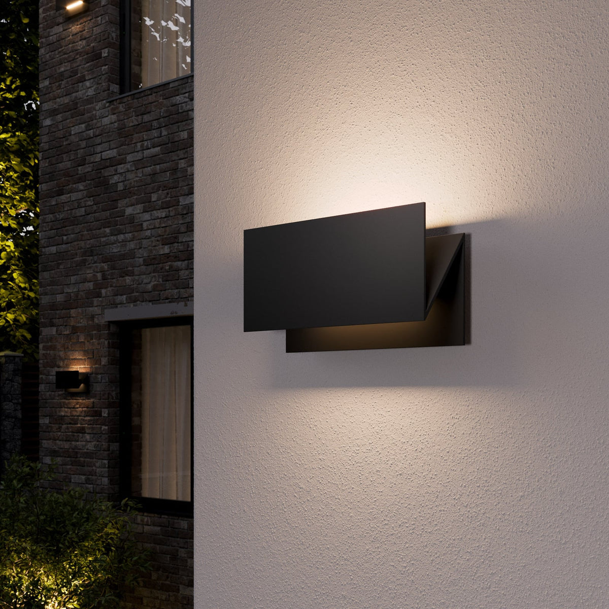 LED utevegglampe Meja svart aluminium bakside