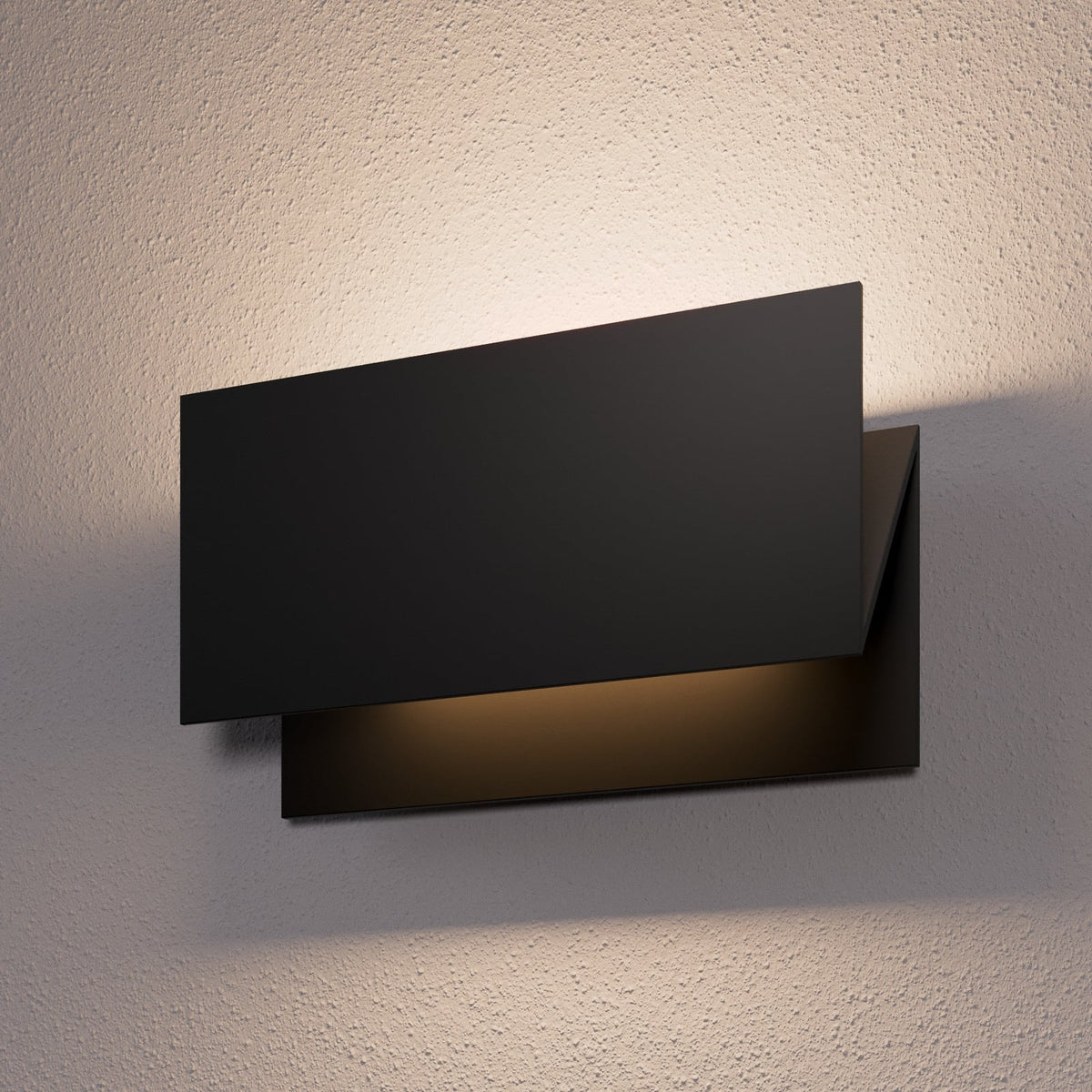 LED utevegglampe Meja svart aluminium front