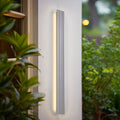 LED utevegglampe Melira aluminium 100 cm IP65 grå forfra