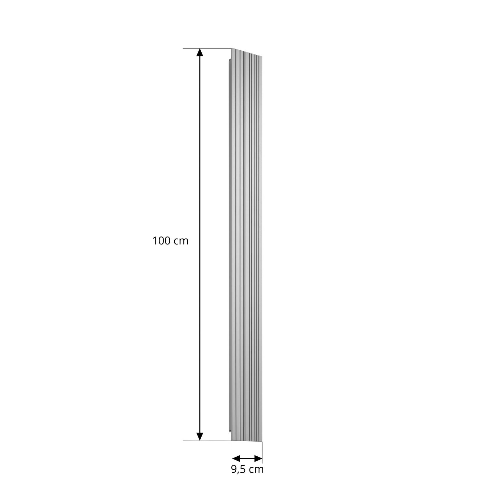 Detaljbilde av LED utevegglampe Melira aluminium 100 cm IP65 grå