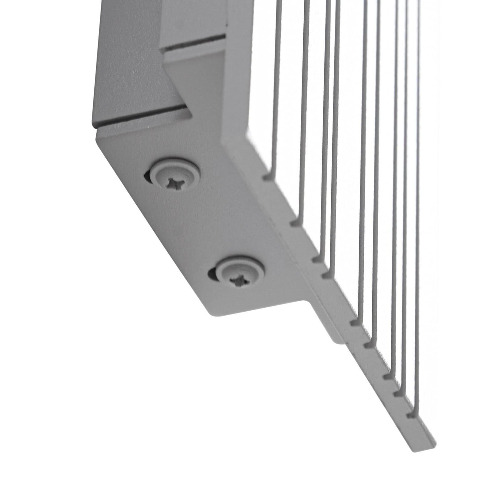 LED utevegglampe Melira aluminium 100 cm IP65 grå monteringsdetalj
