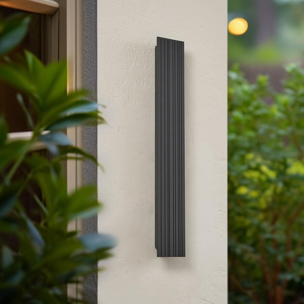 Detalj av LED utevegglampe Melira antrasitt 60 cm IP65