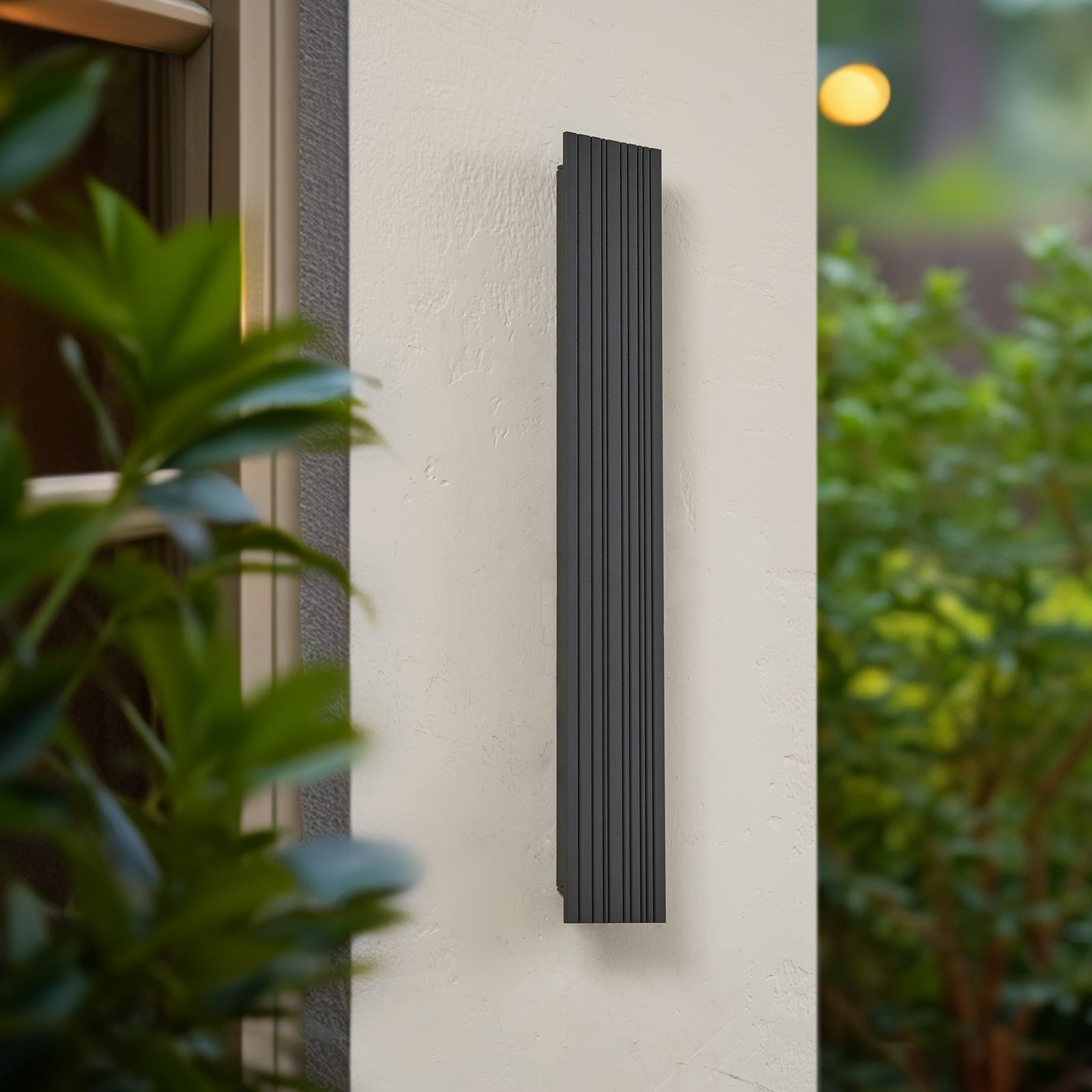 Detalj av LED utevegglampe Melira antrasitt 60 cm IP65