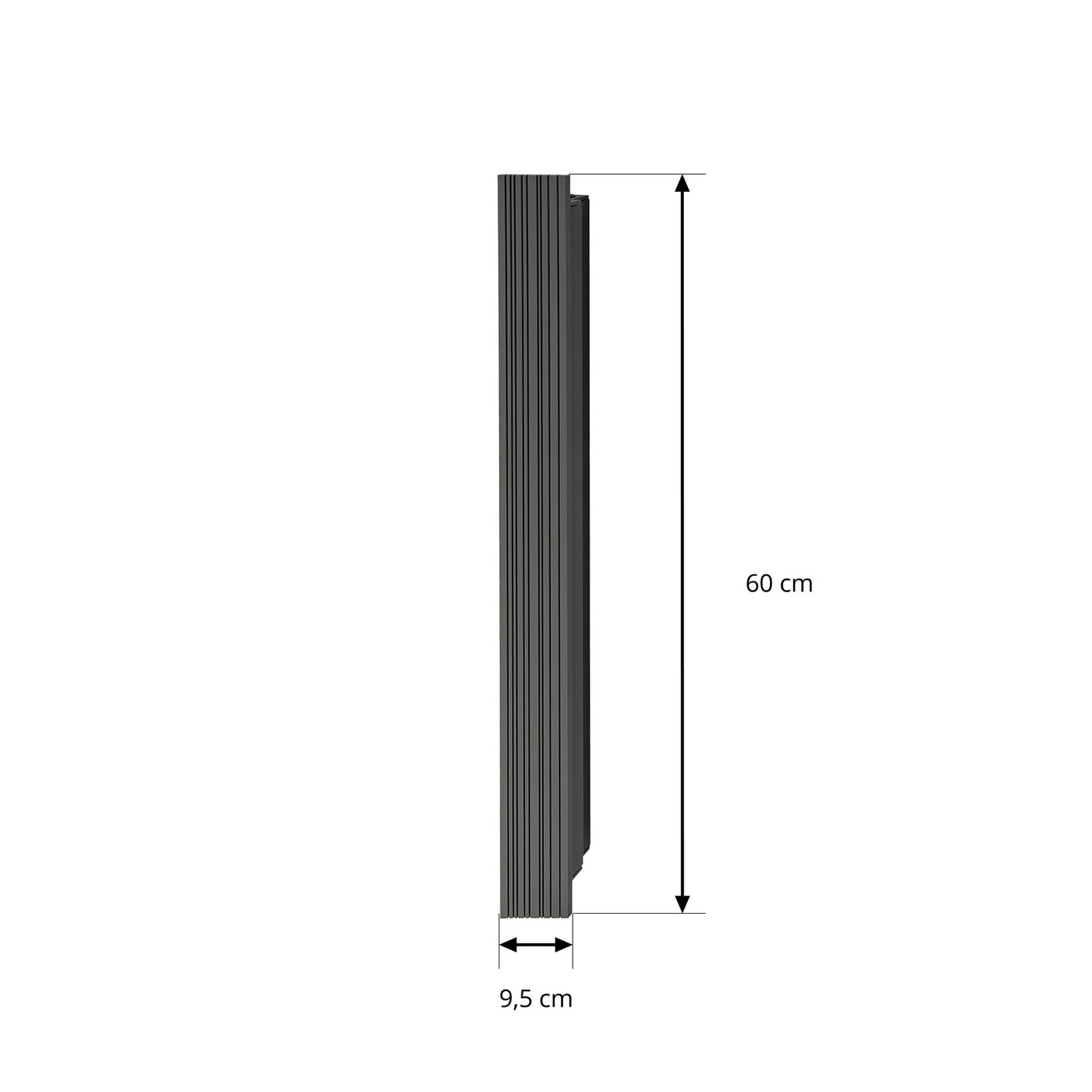 Nærbilde av LED utevegglampe Melira antrasitt 60 cm IP65 lys