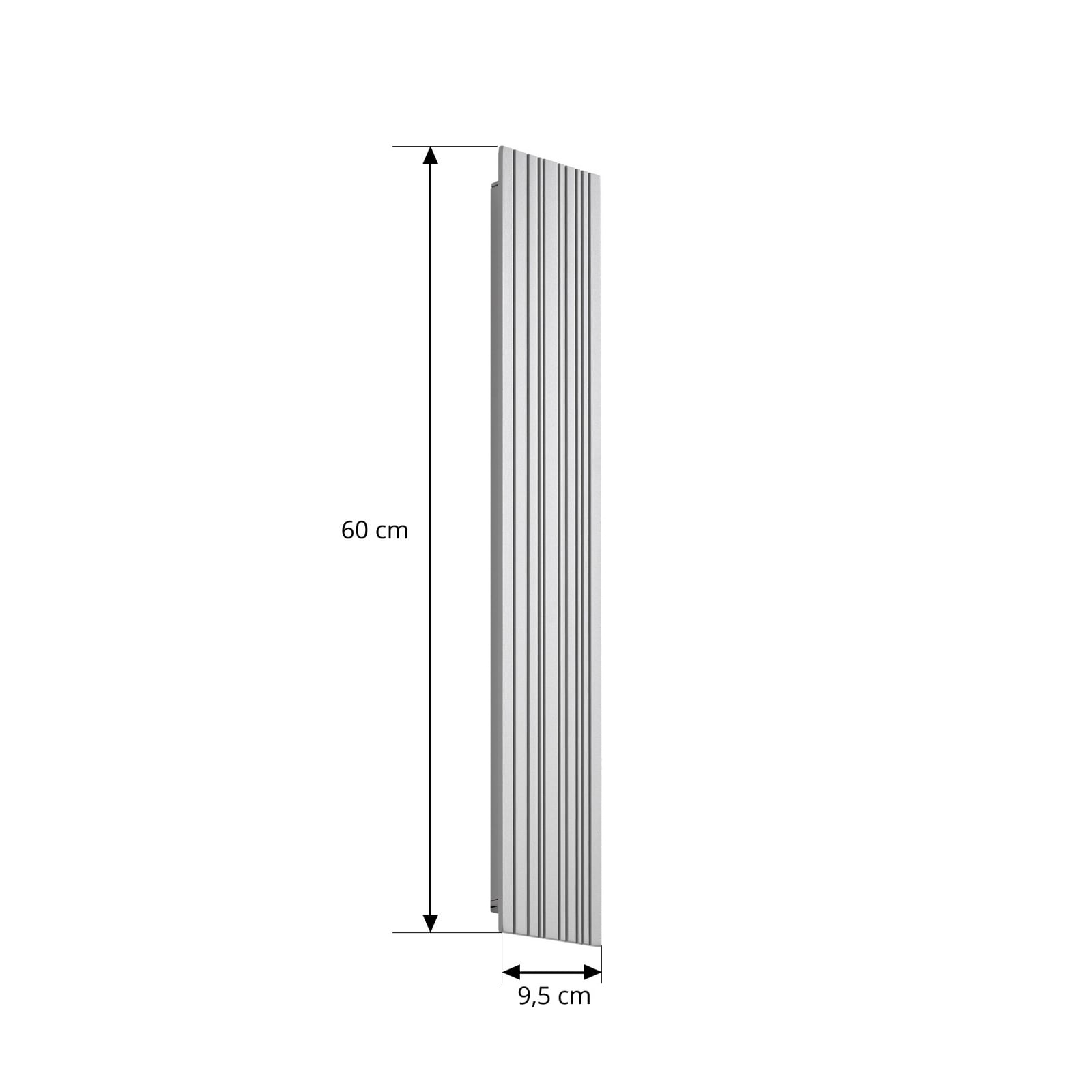 LED utevegglampe Melira grå aluminium 60 cm detalj