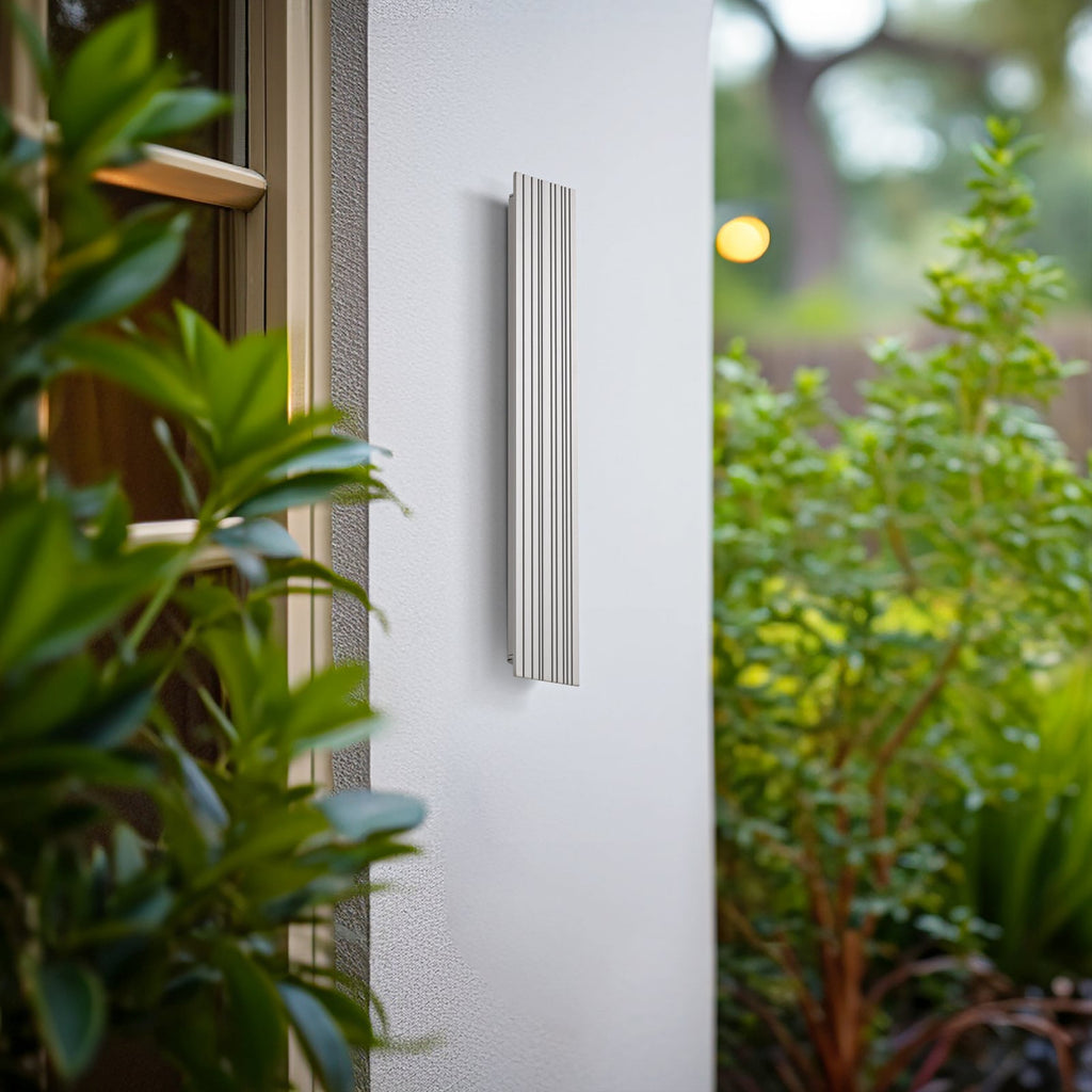 LED utevegglampe Melira grå aluminium 60 cm montert ute