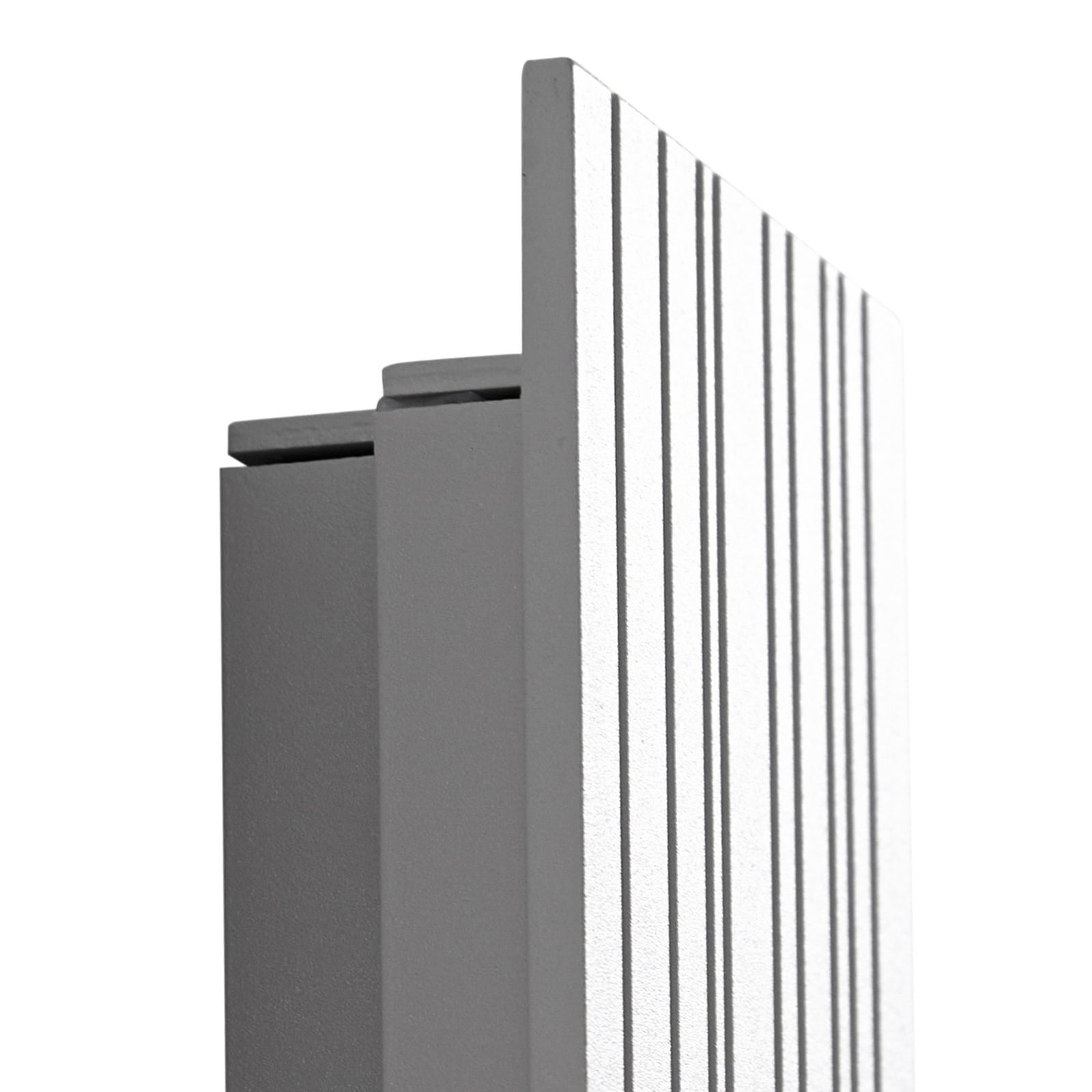 LED utevegglampe Melira grå aluminium 60 cm lysdetalj
