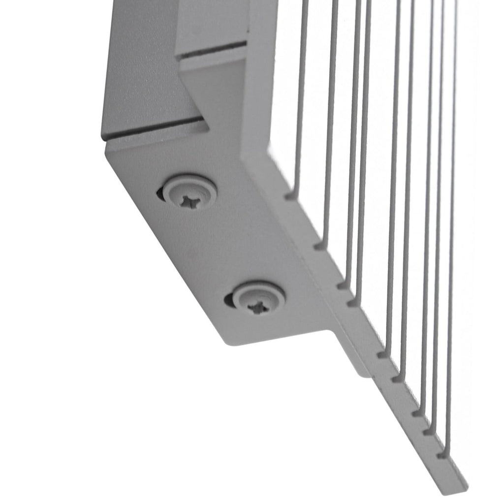LED utevegglampe Melira grå aluminium 60 cm veggfeste