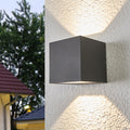 LED utevegglampe Merjem opp og ned 10 cm IP54 fra Lucande forfra