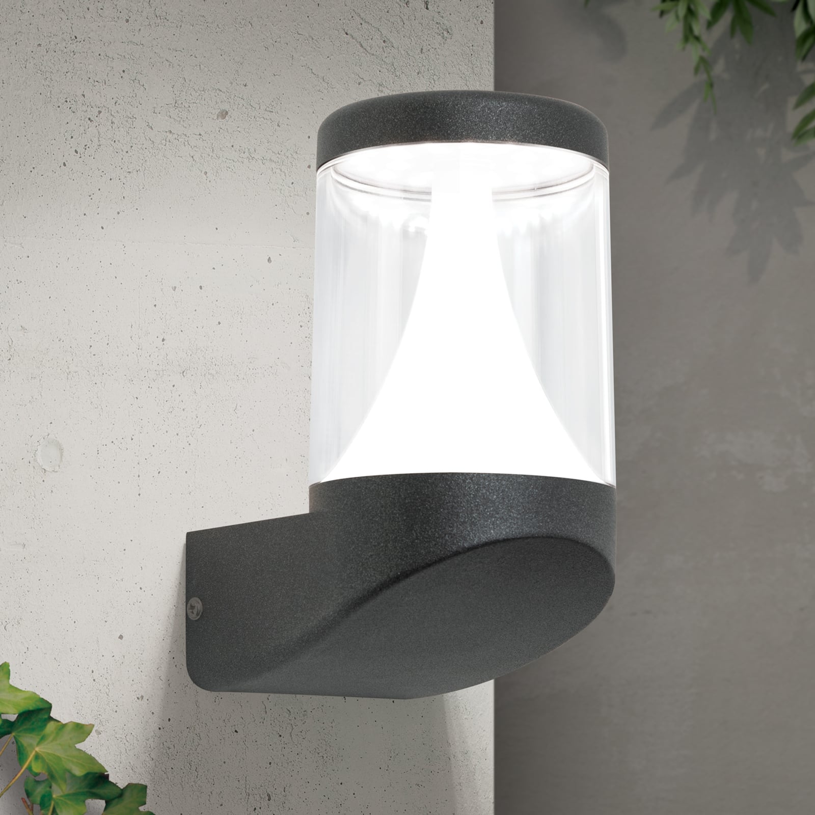 LED utevegglampe Midnight antrasitt forfra