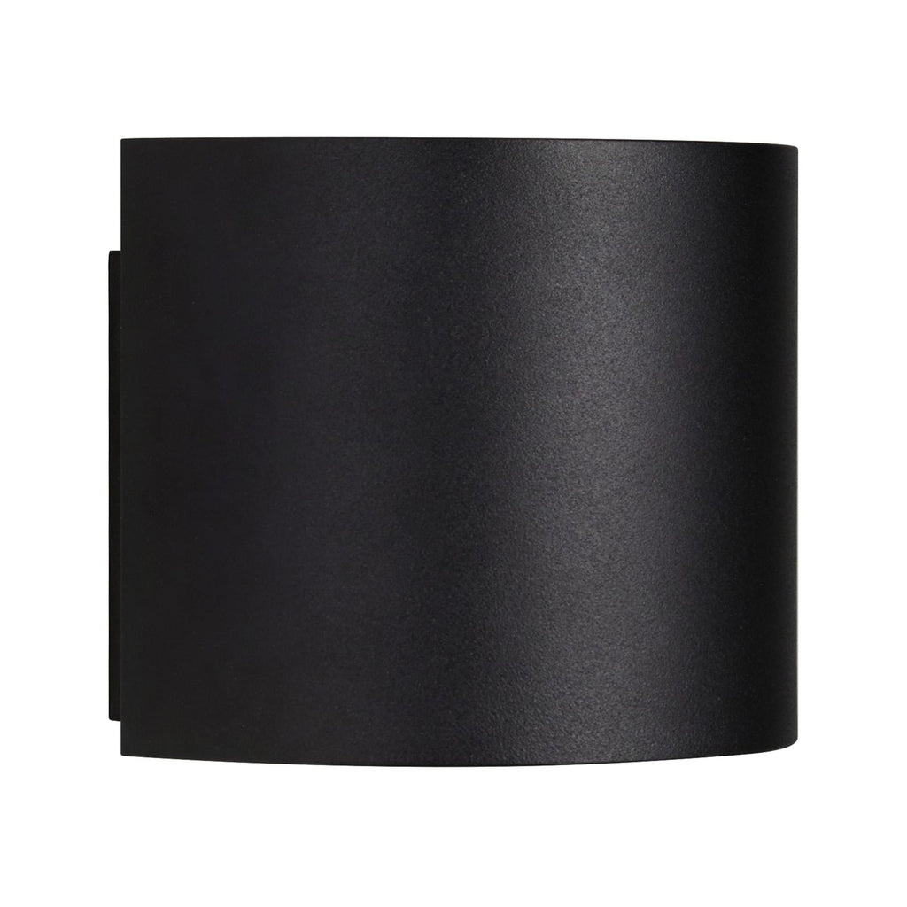 LED utevegglampe Milda opp og ned svart aluminium IP44 forfra