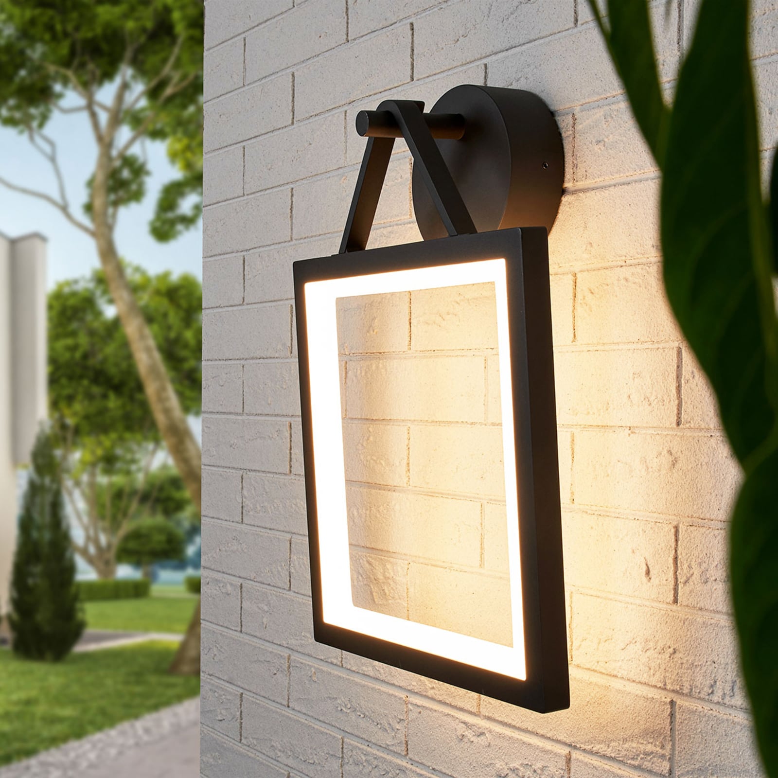 LED utevegglampe Mirco firkantet grafitt 11W IP65 forfra