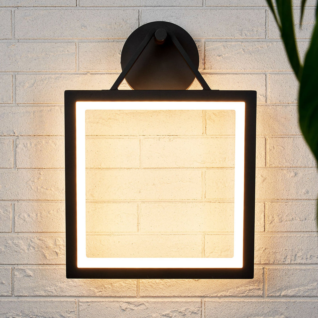 LED utevegglampe Mirco firkantet grafitt 11W IP65 bakside