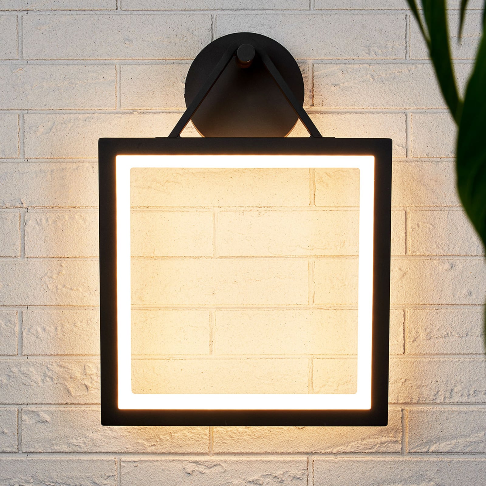 LED utevegglampe Mirco firkantet grafitt 11W IP65 bakside