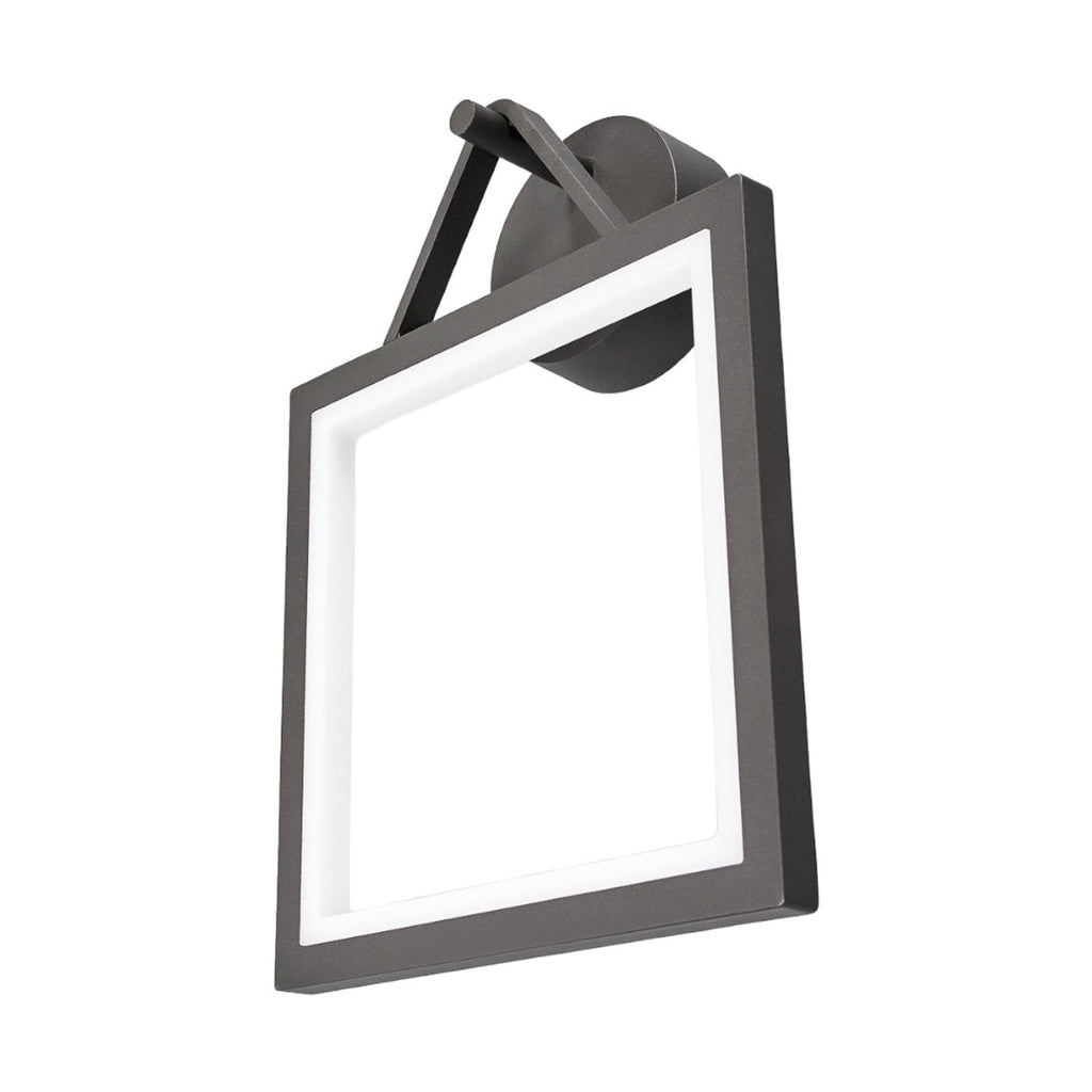LED utevegglampe Mirco firkantet grafitt 11W IP65 lysdetalj