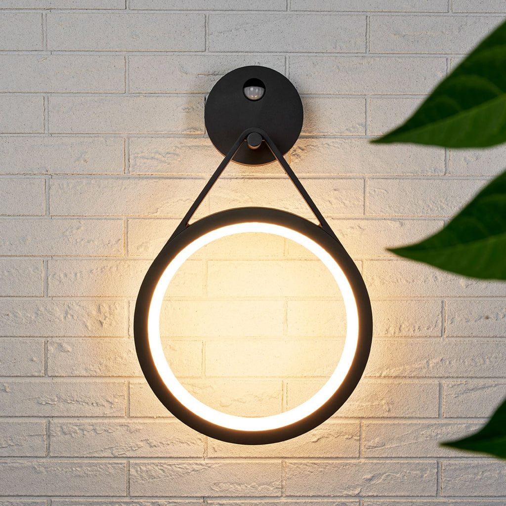 LED utevegglampe Mirco ringformet front