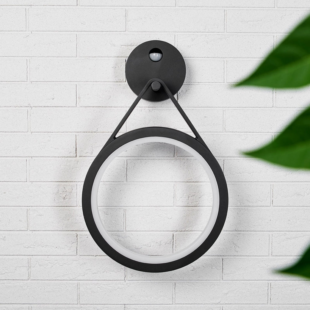 LED utevegglampe Mirco ringformet side
