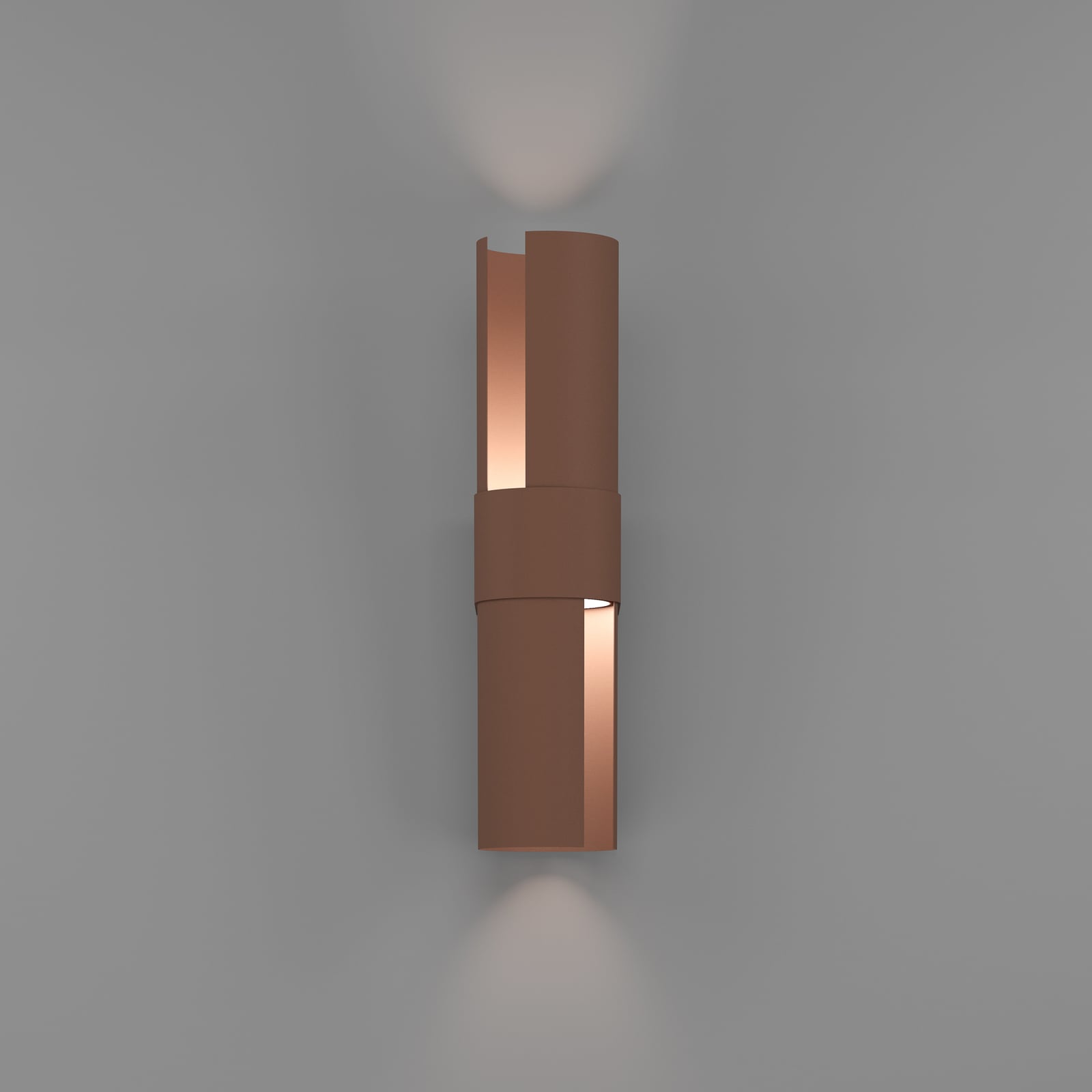 LED utevegglampe Montelauro rustfarget Ø8 cm IP44 - EGLO