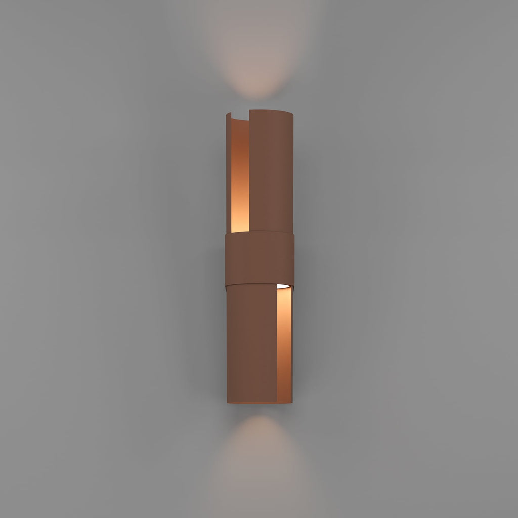 LED utevegglampe Montelauro rustfarget Ø8 cm IP44 - EGLO