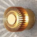 LED utevegglampe Monza rund bronse fra forfra